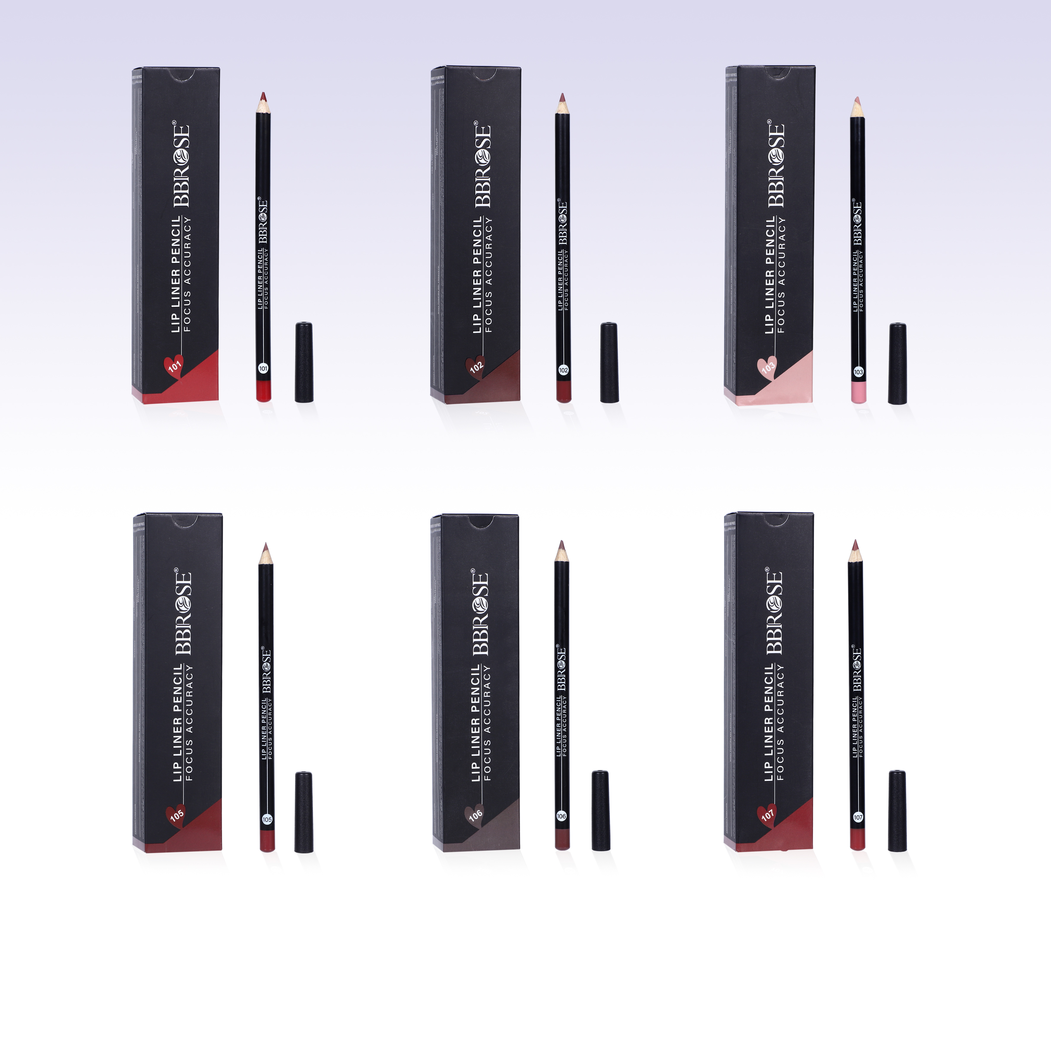 Lip Liner Pencil Focus Accuracy (Set 101–106)