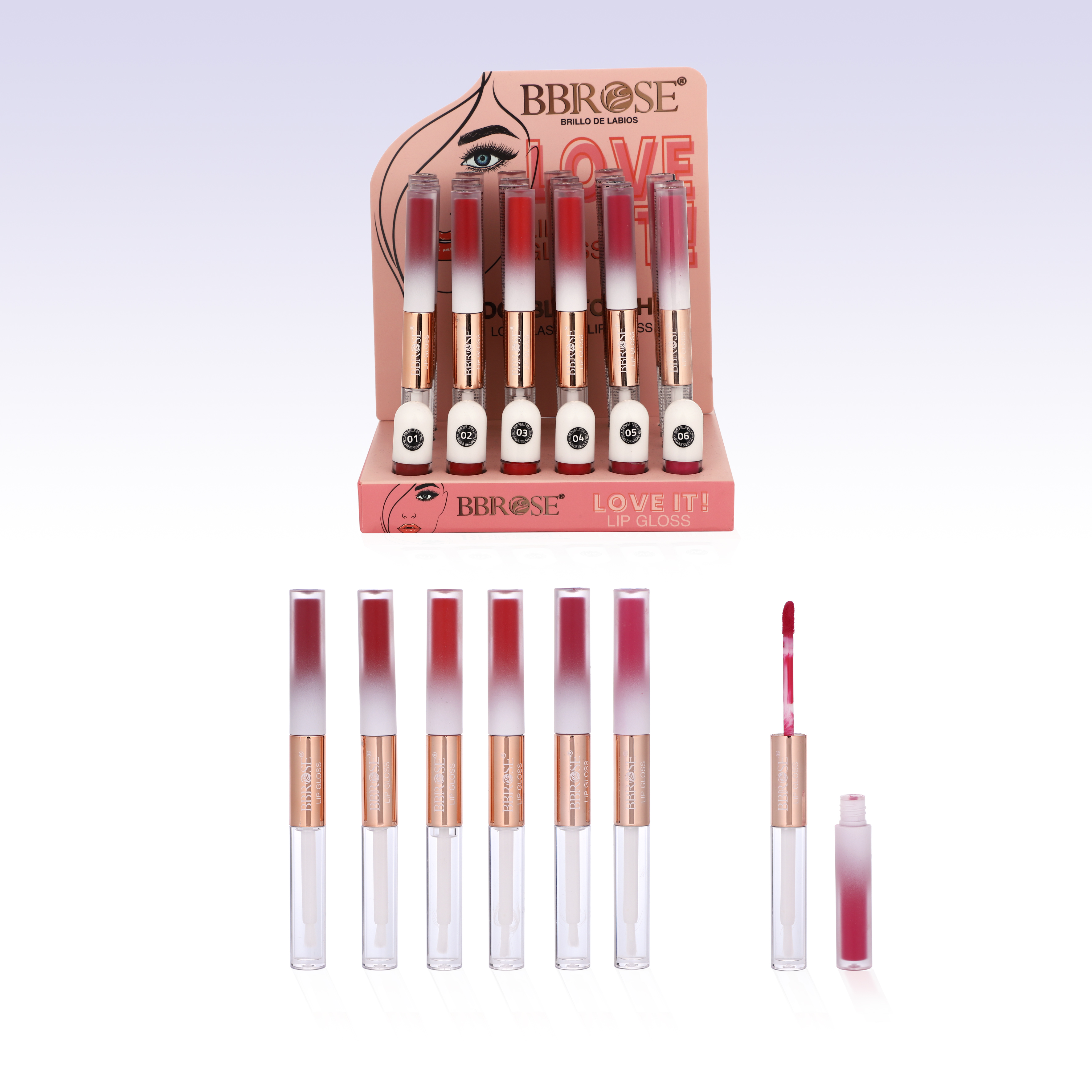 Love It! Double Head Lip Gloss 01–06