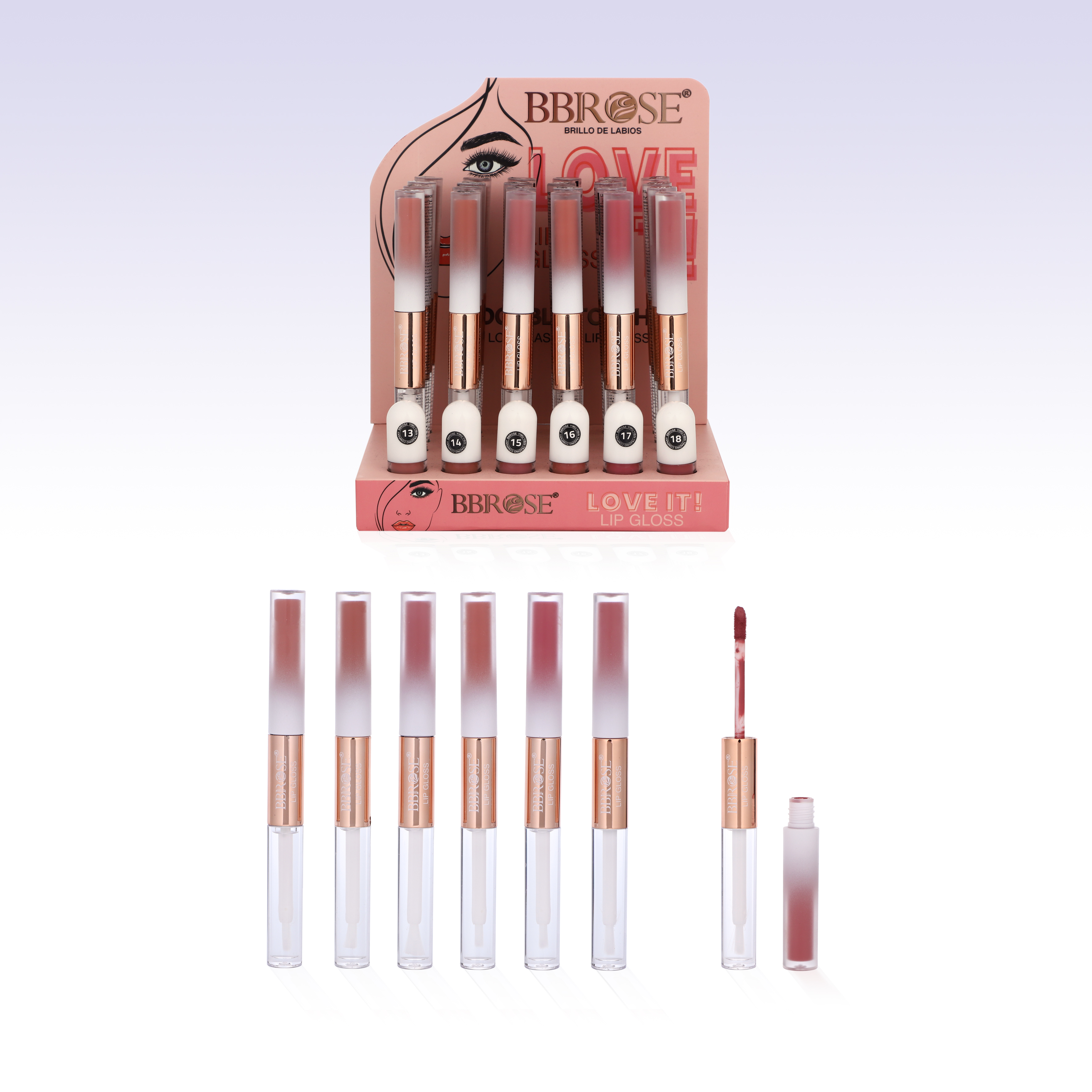 Love It! Double Head Lip Gloss 13–18