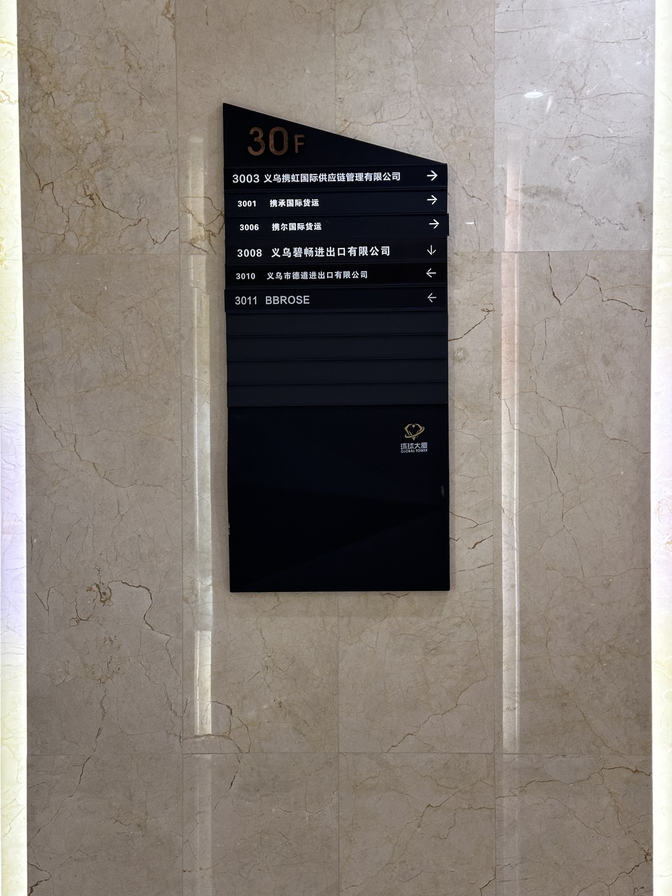 لافتة اتجاه شركة bbrose